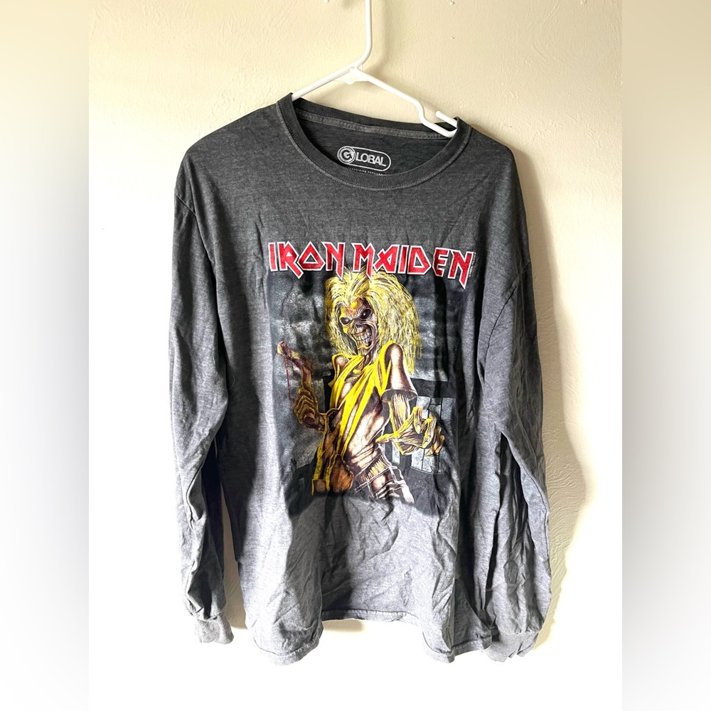 Iron Maiden Gray Long-Sleeve Shirt